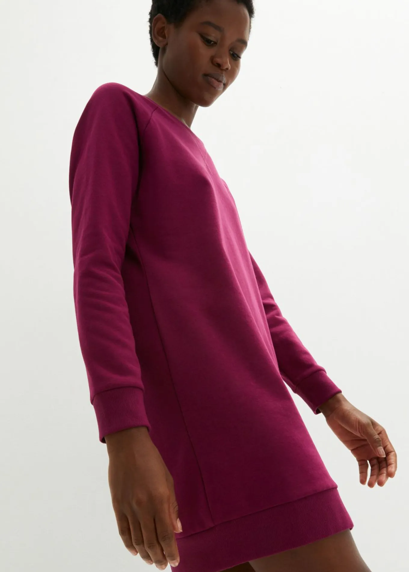 Vestido tipo sudadera de felpa suave