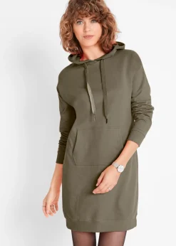 Vestido tipo sudadera de algodón puro