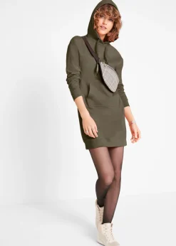 Vestido tipo sudadera de algodón puro