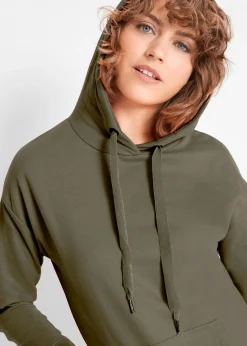 Vestido tipo sudadera de algodón puro