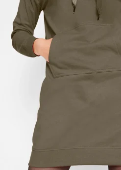 Vestido tipo sudadera de algodón puro