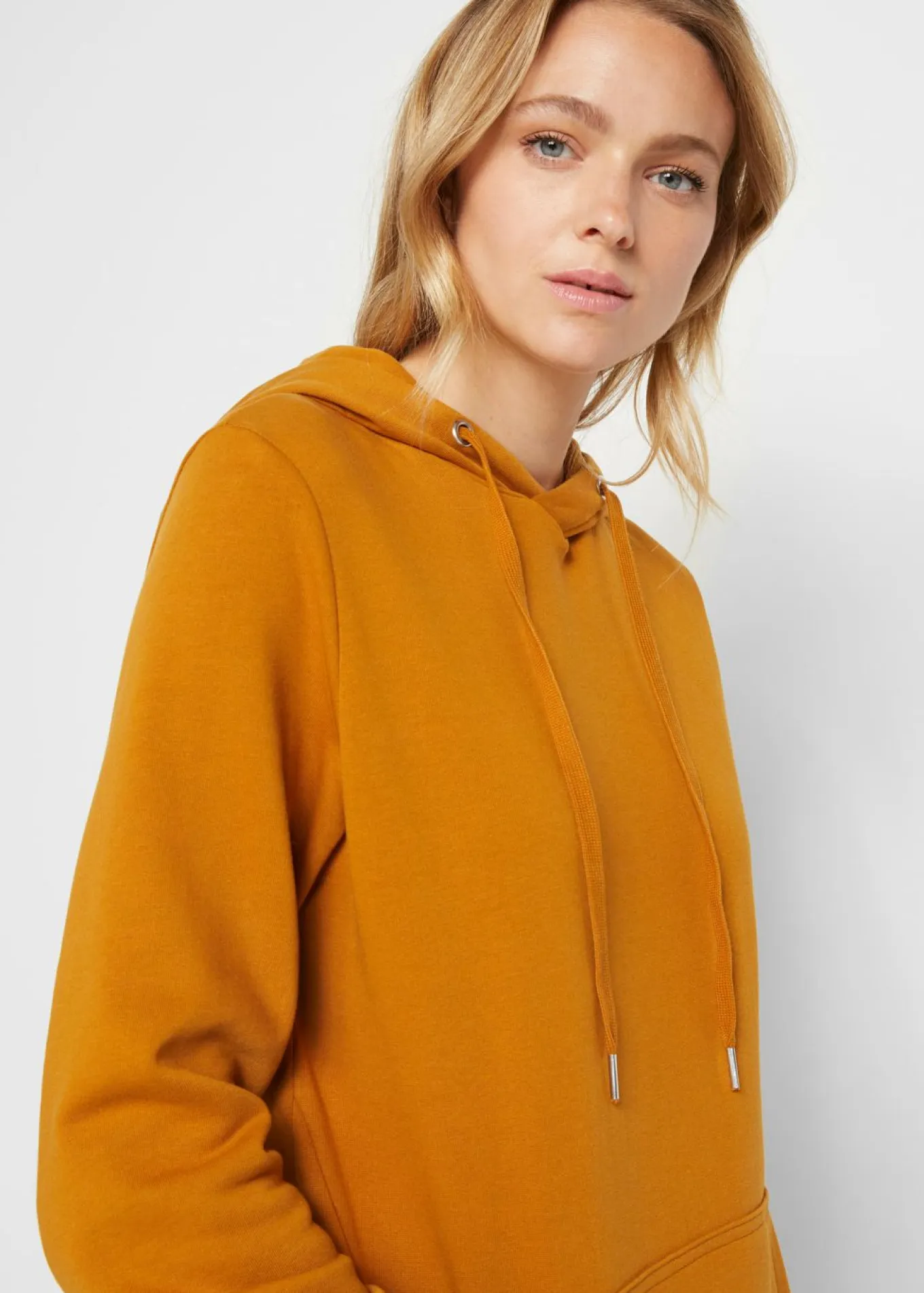 Vestido tipo sudadera de mezcla de algodón
