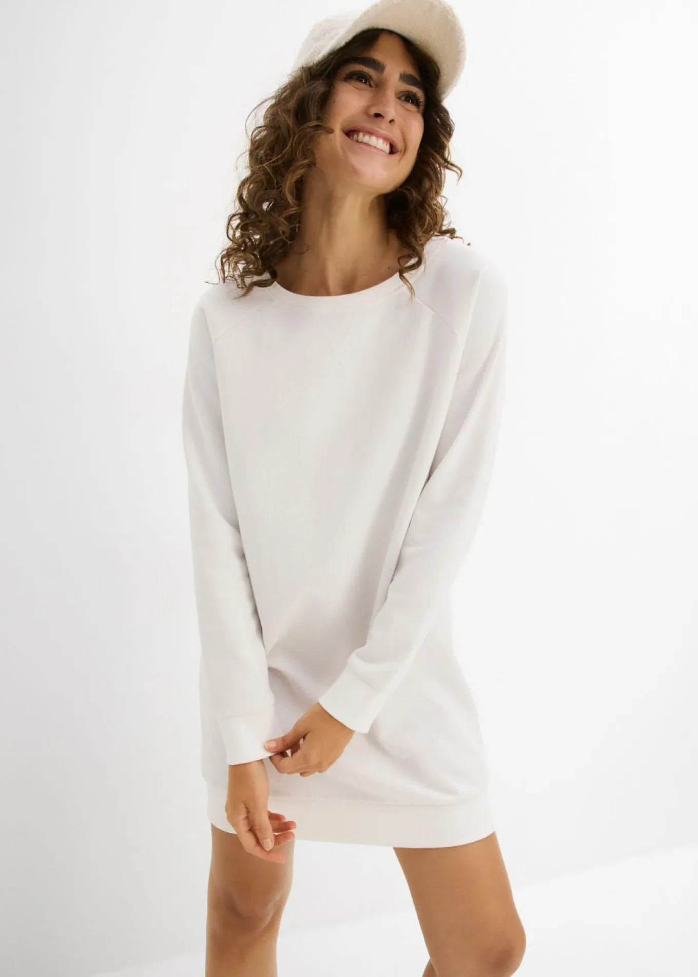 Vestido tipo sudadera de felpa suave