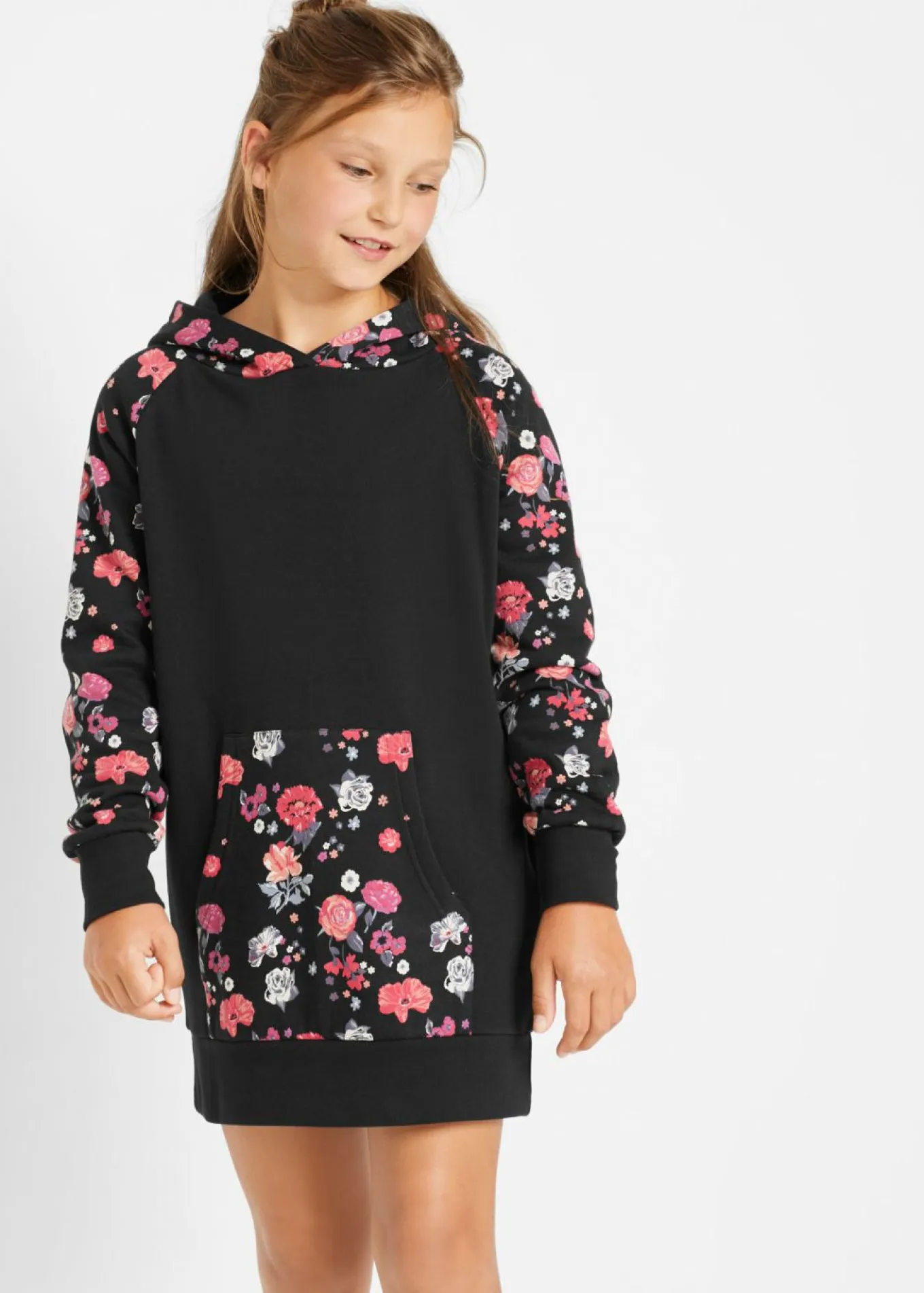Vestido tipo sudadera de algodón puro