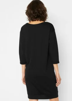 Vestido tipo sudadera, mangas 3/4, interior suave