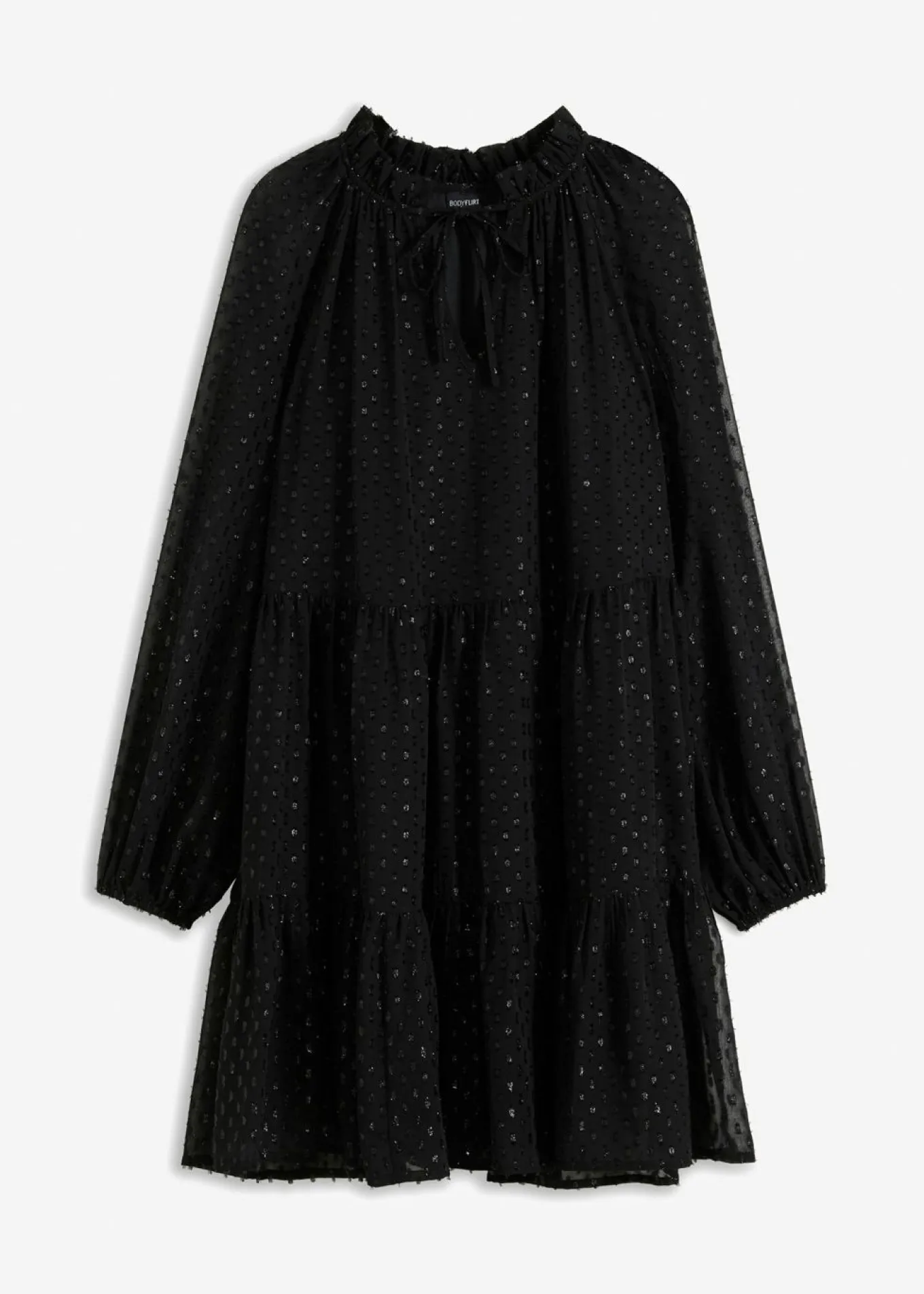 Vestido tipo túnica con efecto brillante