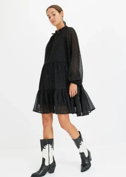 Vestido tipo túnica con efecto brillante