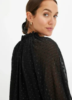 Vestido tipo túnica con efecto brillante