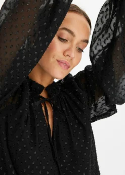 Vestido tipo túnica con efecto brillante