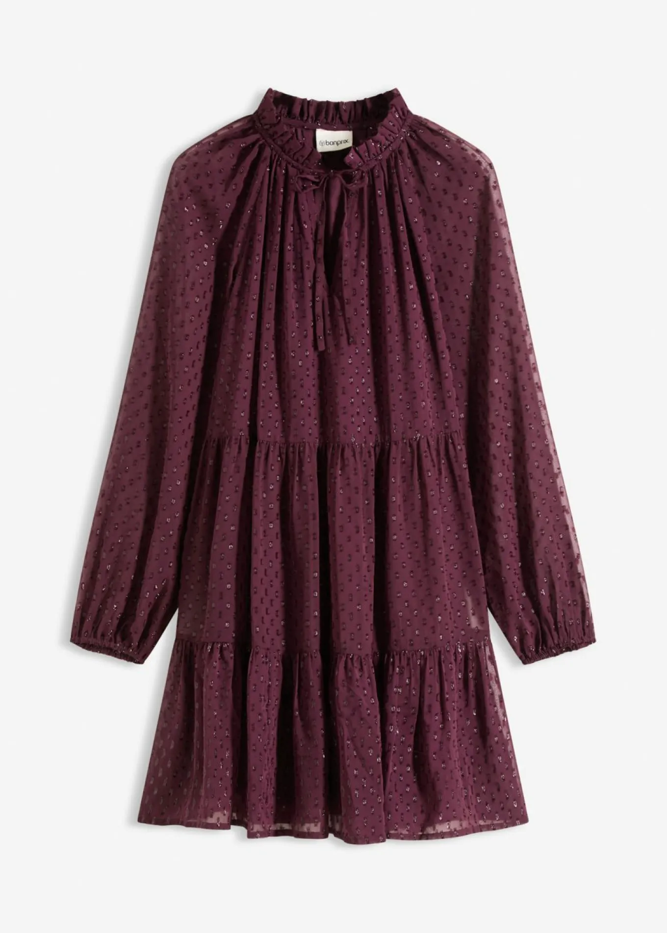 Vestido tipo túnica con efecto brillante