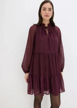 Vestido tipo túnica con efecto brillante