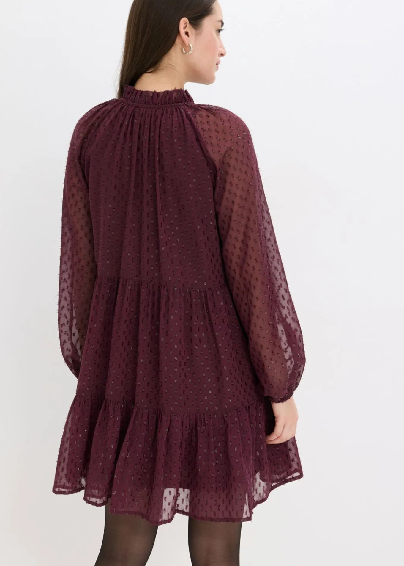 Vestido tipo túnica con efecto brillante