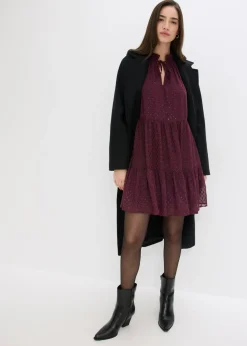 Vestido tipo túnica con efecto brillante