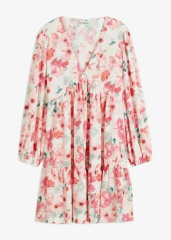 Vestido tipo túnica con falda acampanada
