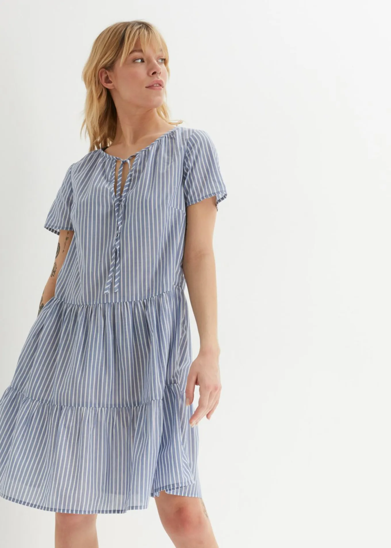 Vestido tipo túnica de algodón puro para verano