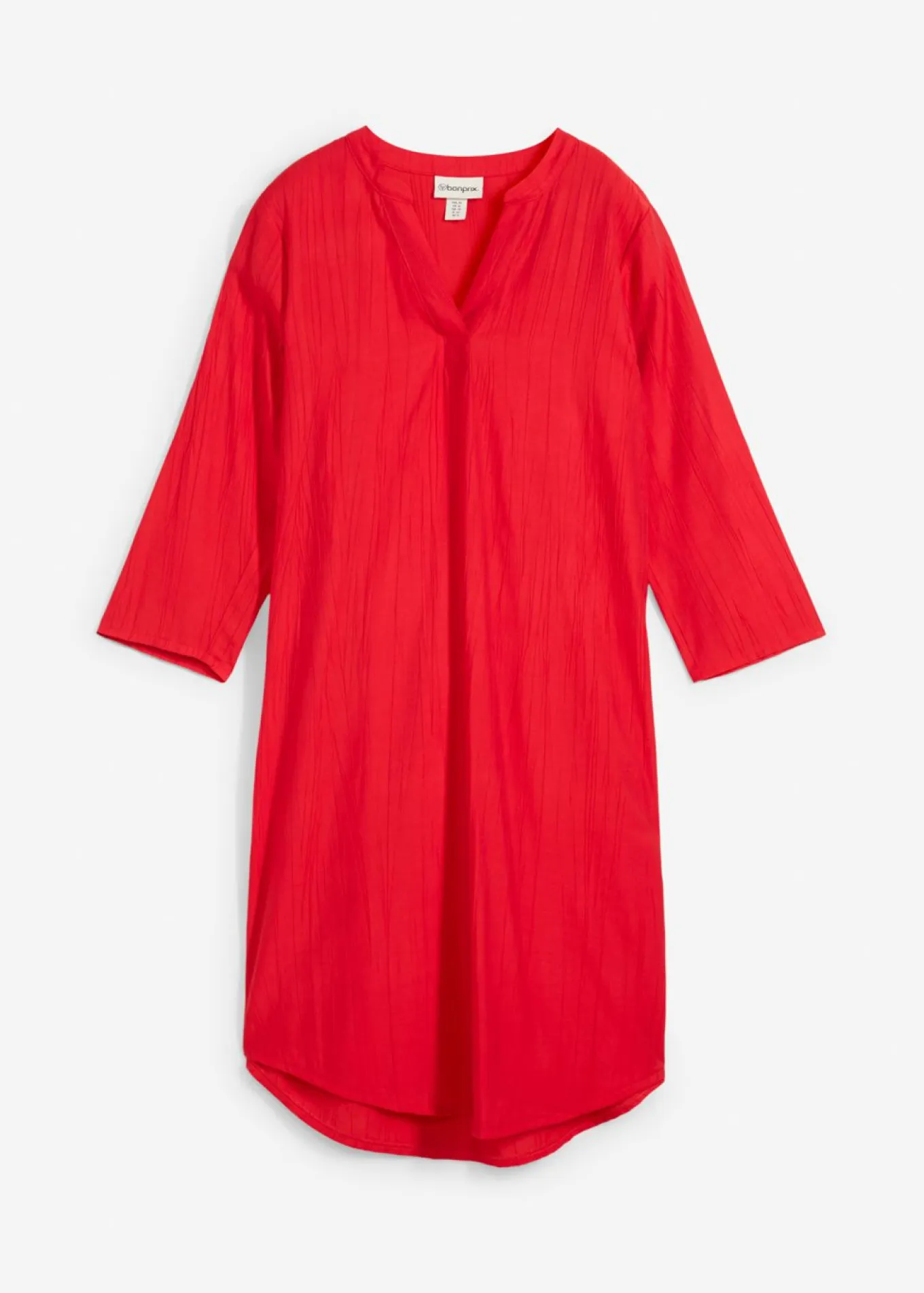 Vestido tipo túnica de mezcla de viscosa con efecto estructurado