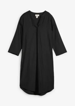 Vestido tipo túnica de mezcla de viscosa con efecto estructurado