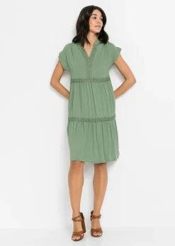 Vestido tipo túnica de mezcla de viscosa suave