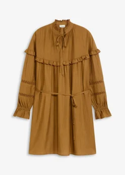Vestido tipo túnica de mezcla de viscosa fina