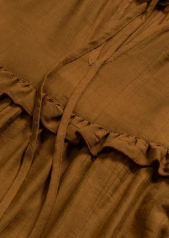 Vestido tipo túnica de mezcla de viscosa fina