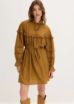 Vestido tipo túnica de mezcla de viscosa fina