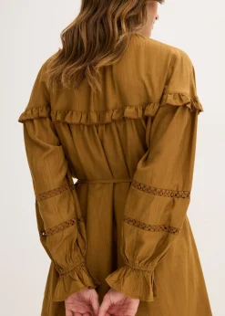 Vestido tipo túnica de mezcla de viscosa fina