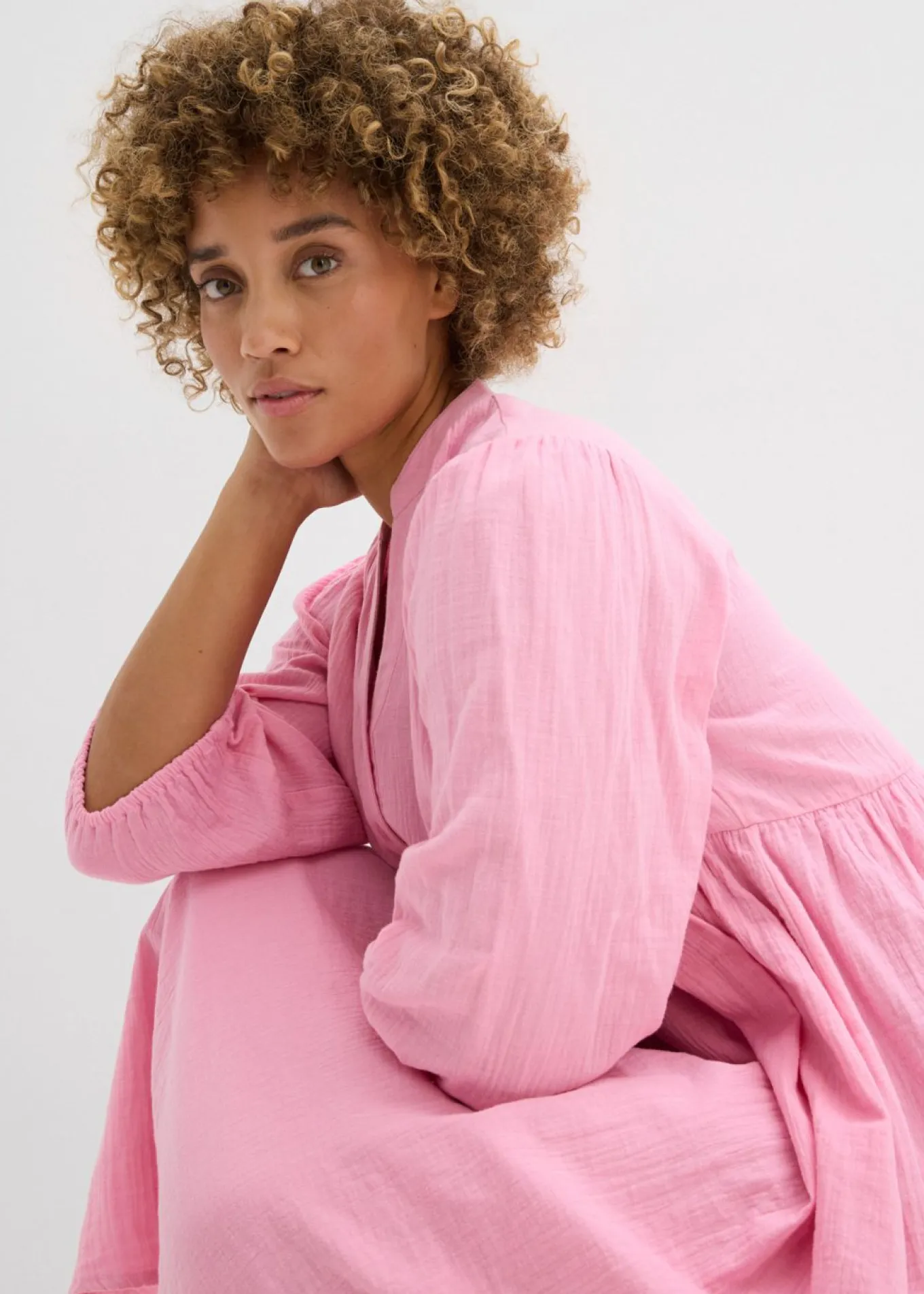 Vestido tipo túnica de muselina suave