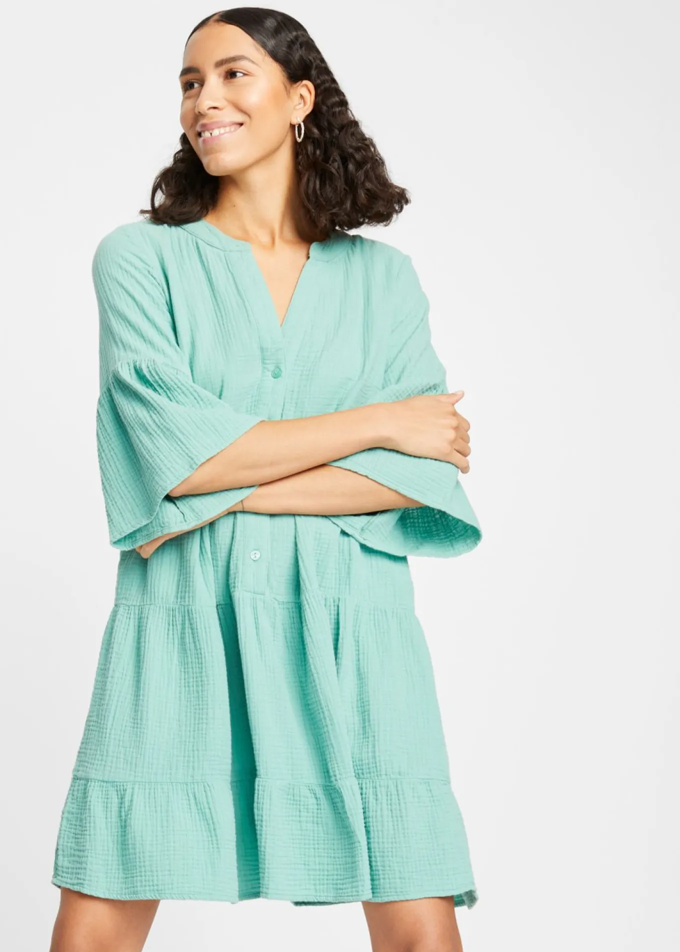 Vestido tipo túnica de muselina