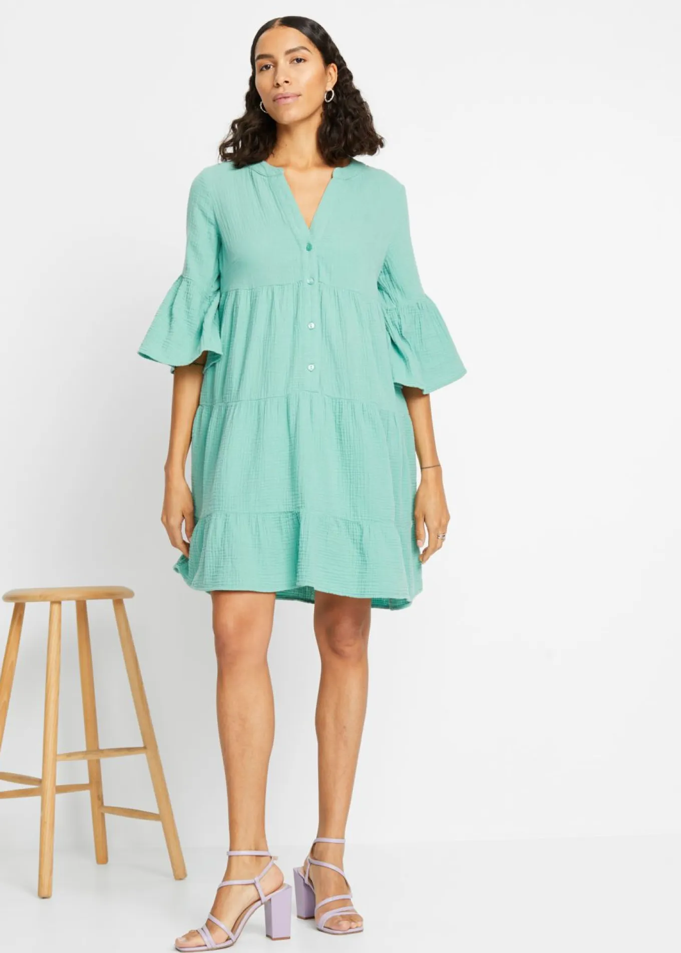 Vestido tipo túnica de muselina