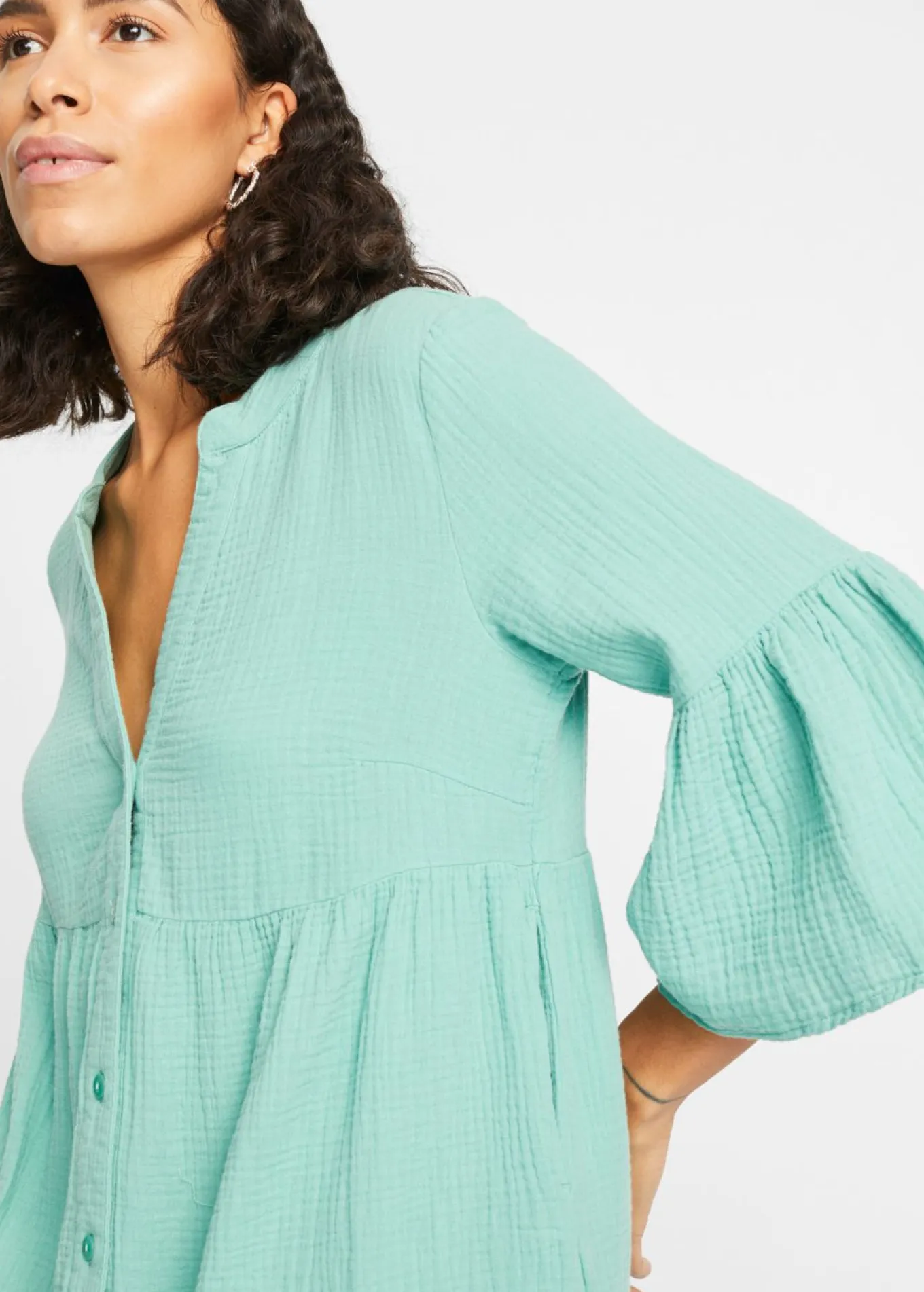 Vestido tipo túnica de muselina