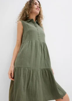 Vestido tipo túnica de muselina ligera