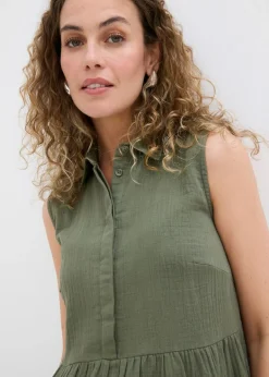 Vestido tipo túnica de muselina ligera