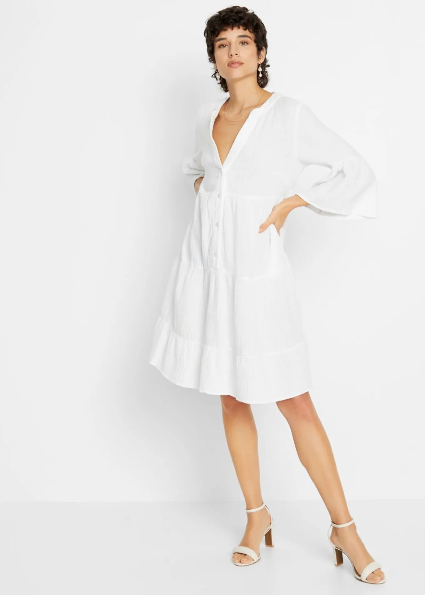 Vestido tipo túnica de muselina