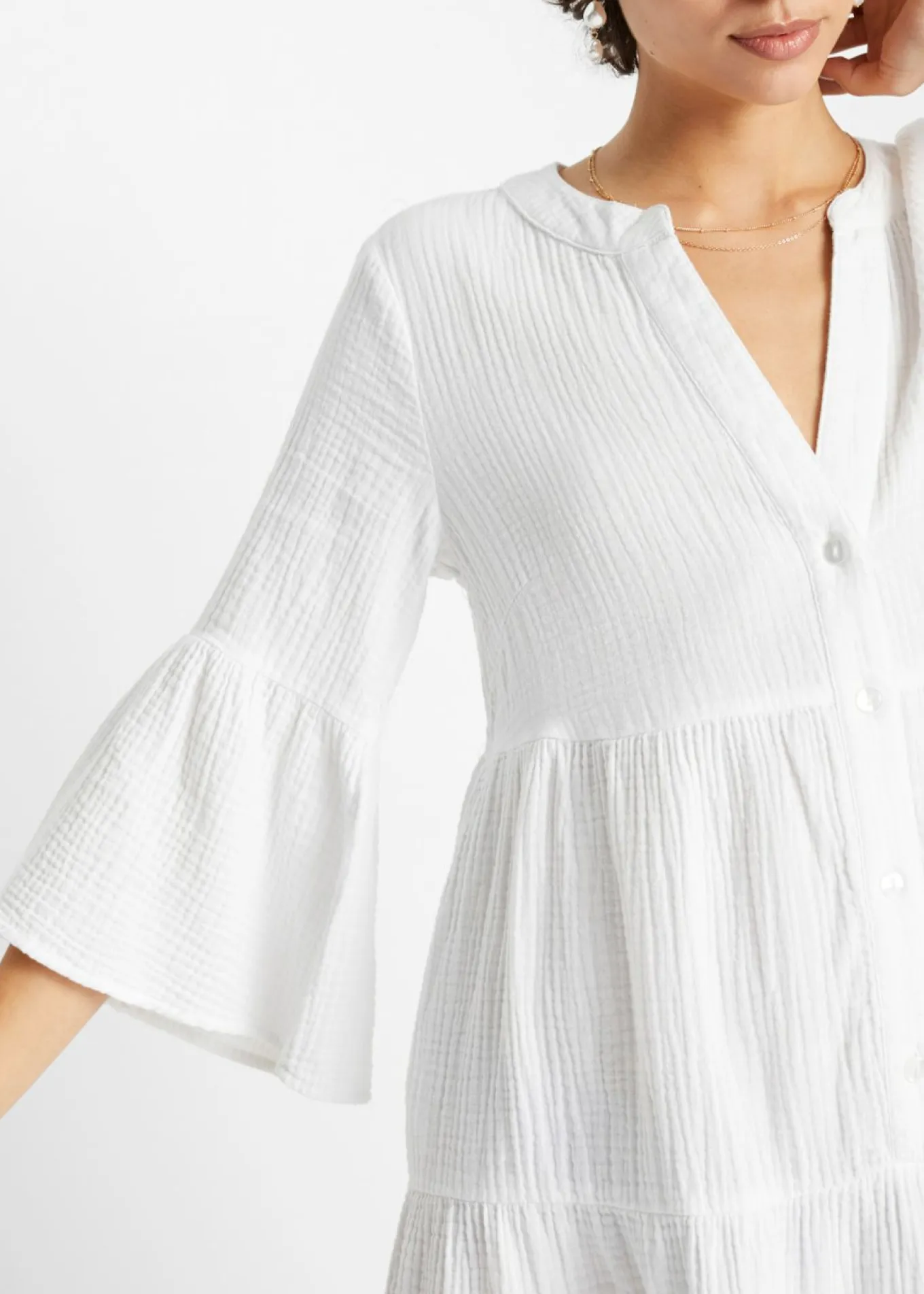 Vestido tipo túnica de muselina