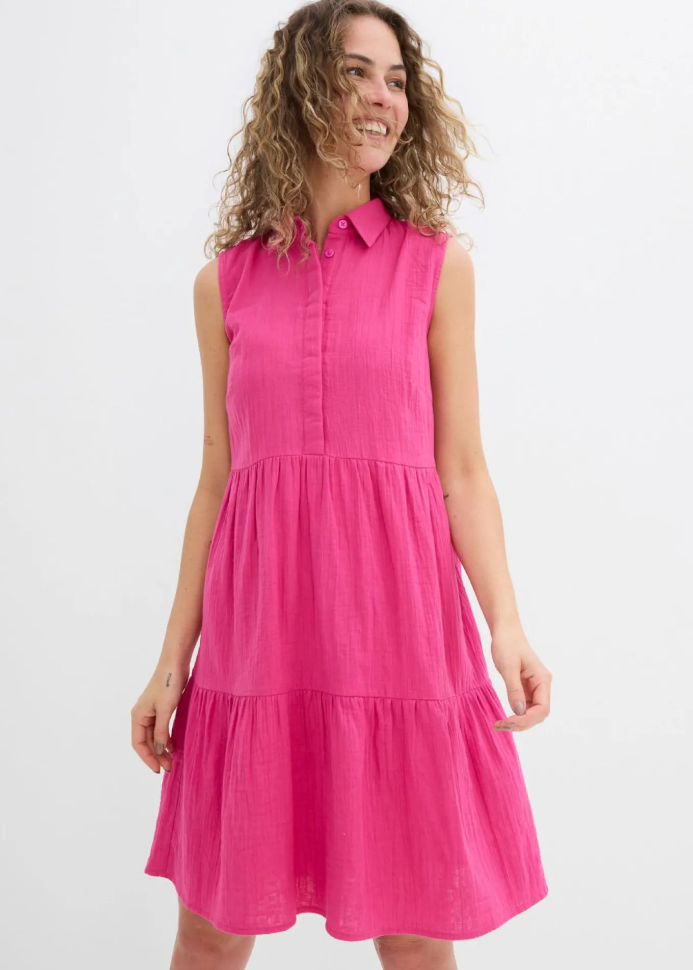 Vestido tipo túnica de muselina ligera