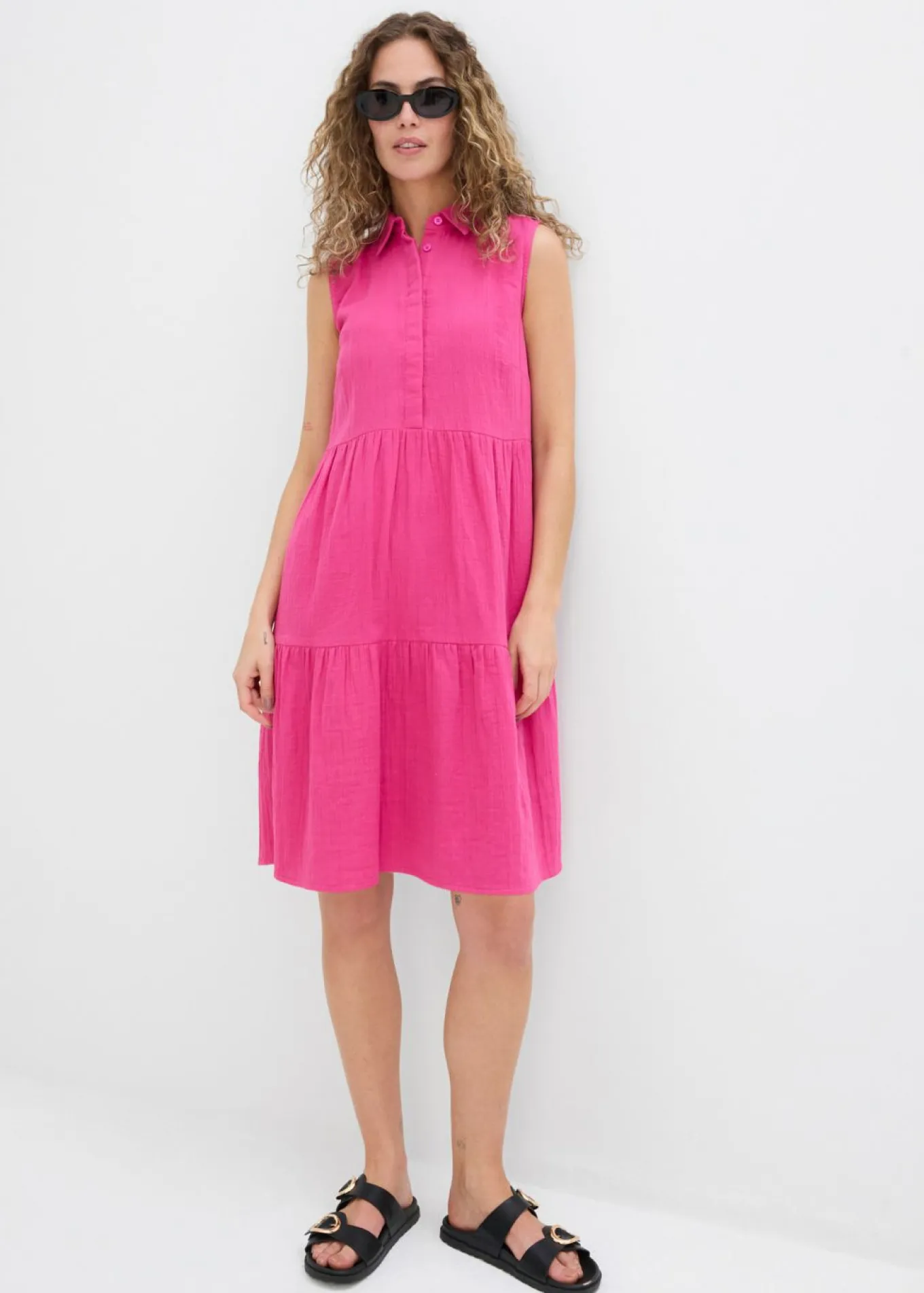 Vestido tipo túnica de muselina ligera