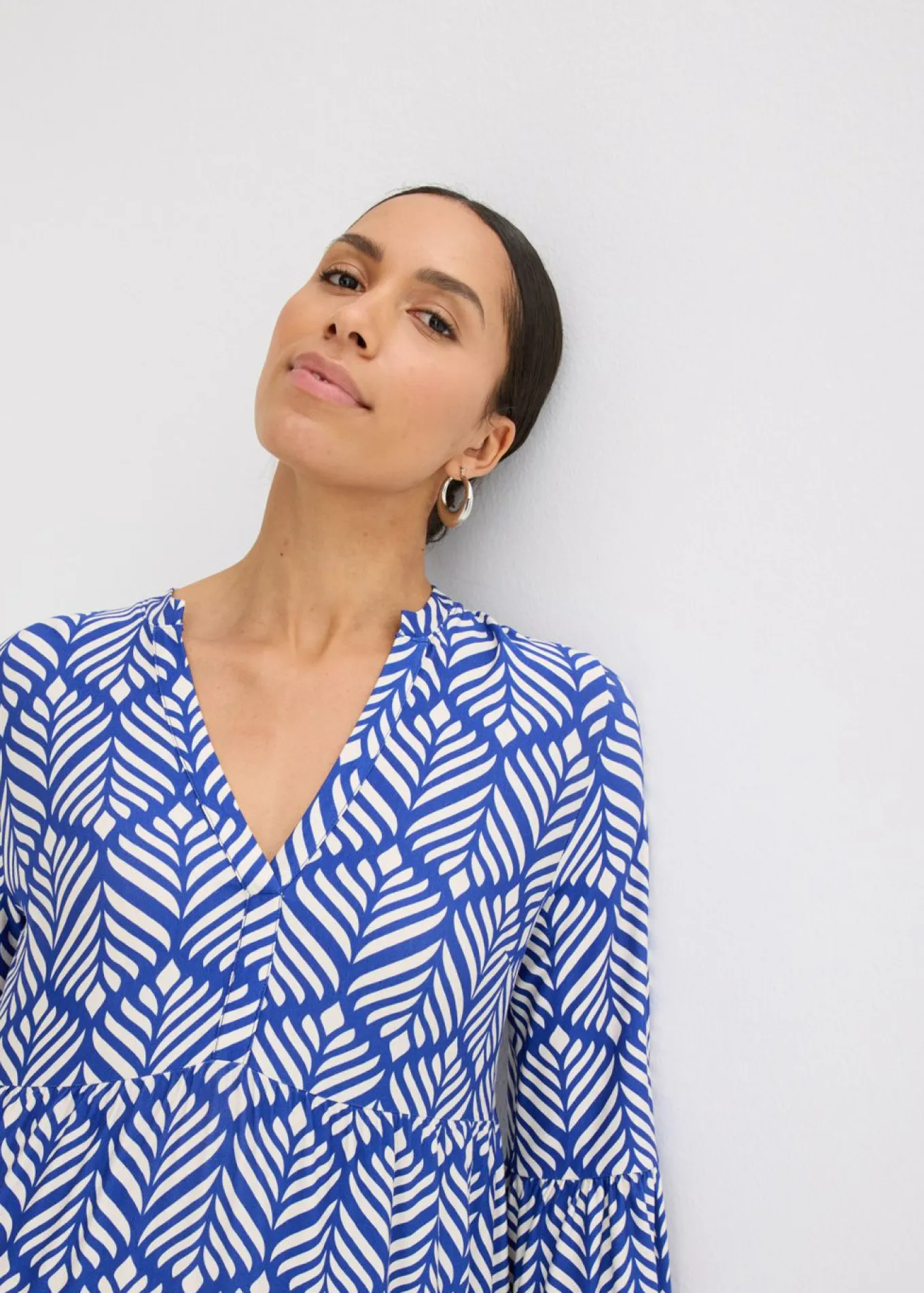 Vestido tipo túnica de punto de mezcla de viscosa suave