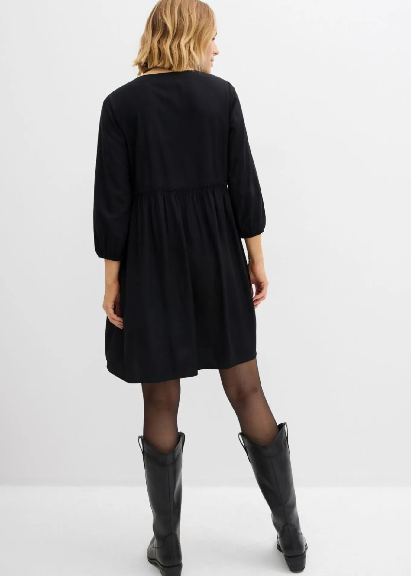 Vestido tipo túnica de viscosa fluida