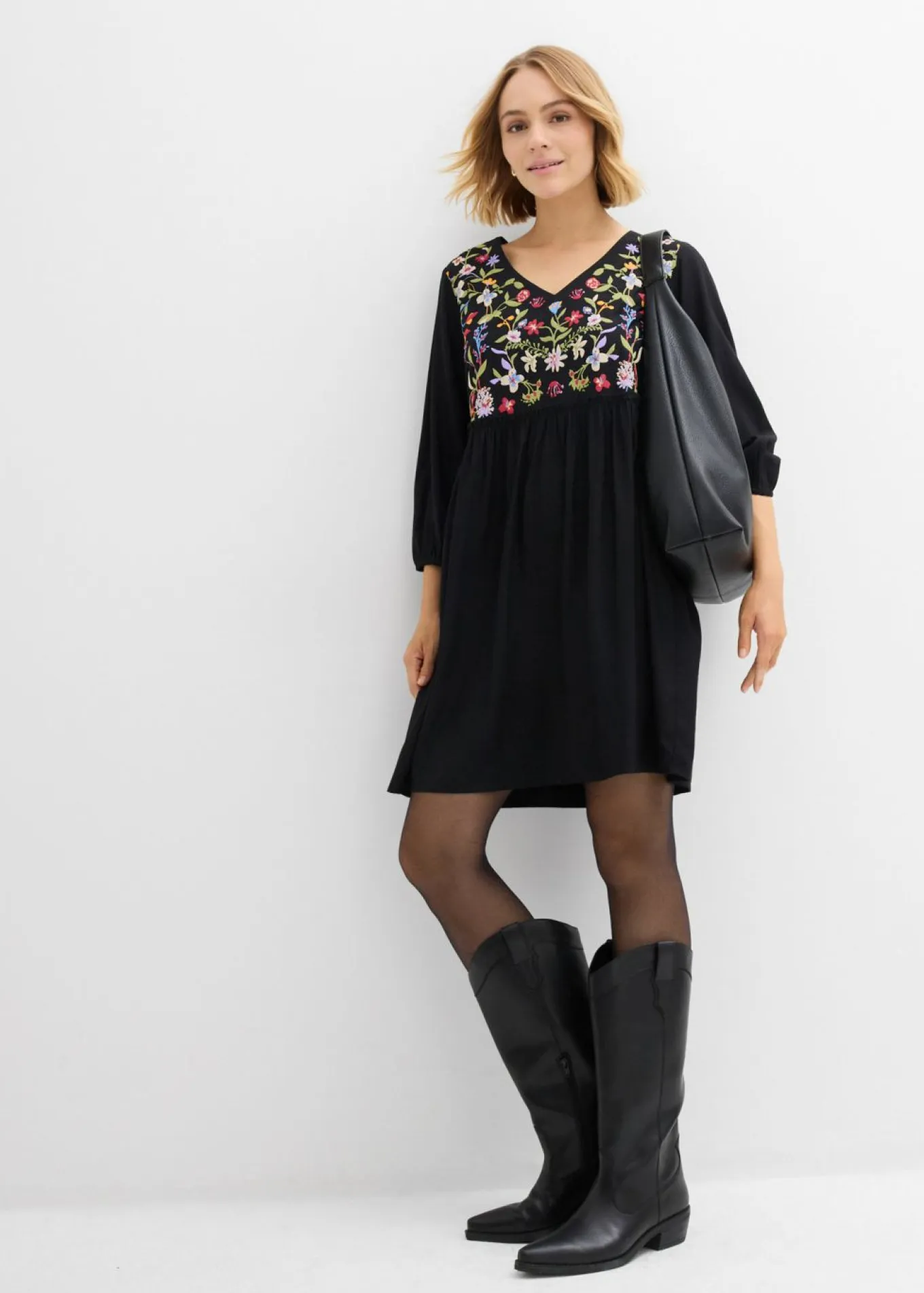 Vestido tipo túnica de viscosa fluida