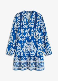 Vestido tipo túnica de viscosa fluida