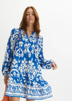 Vestido tipo túnica de viscosa fluida