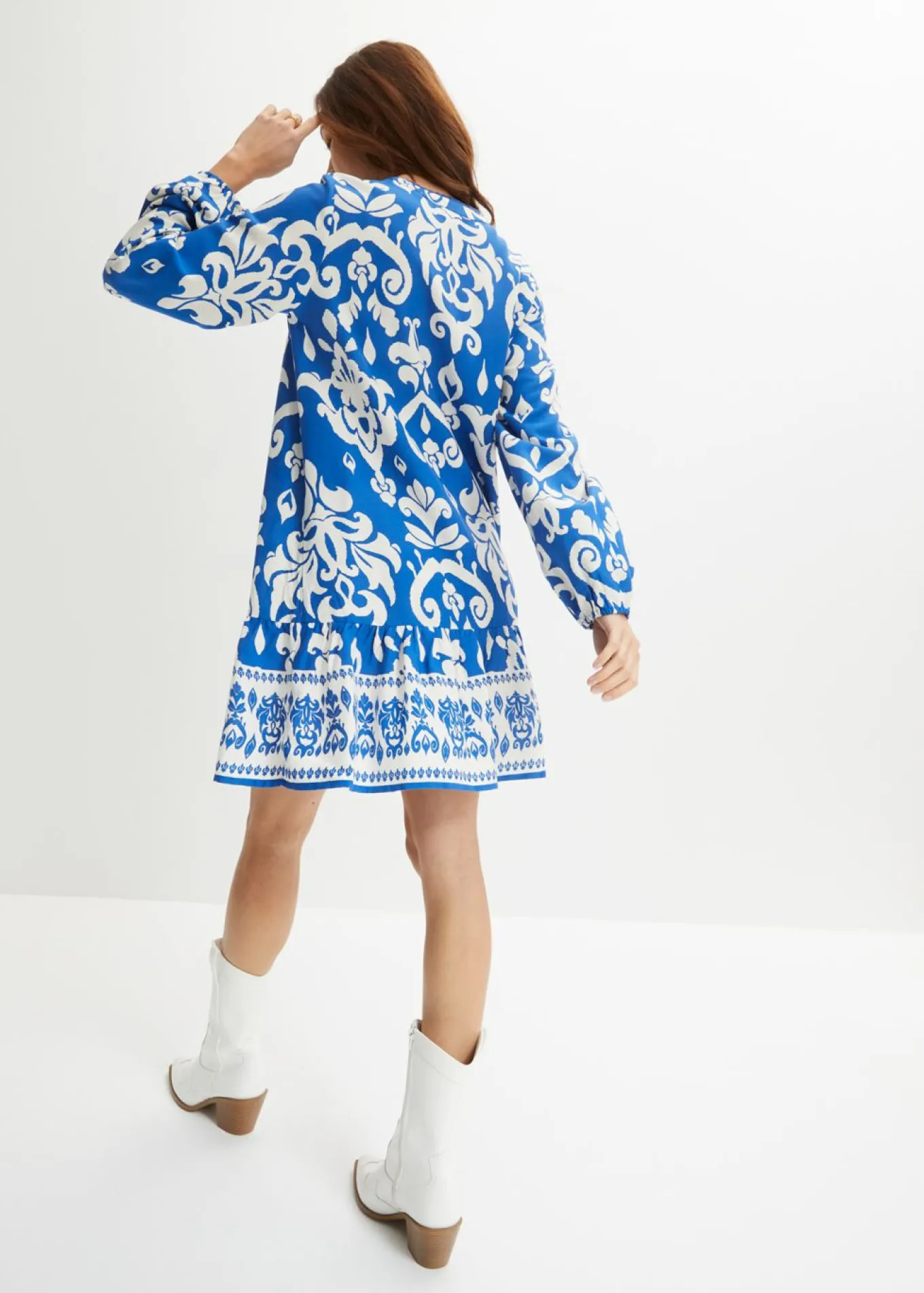 Vestido tipo túnica de viscosa fluida