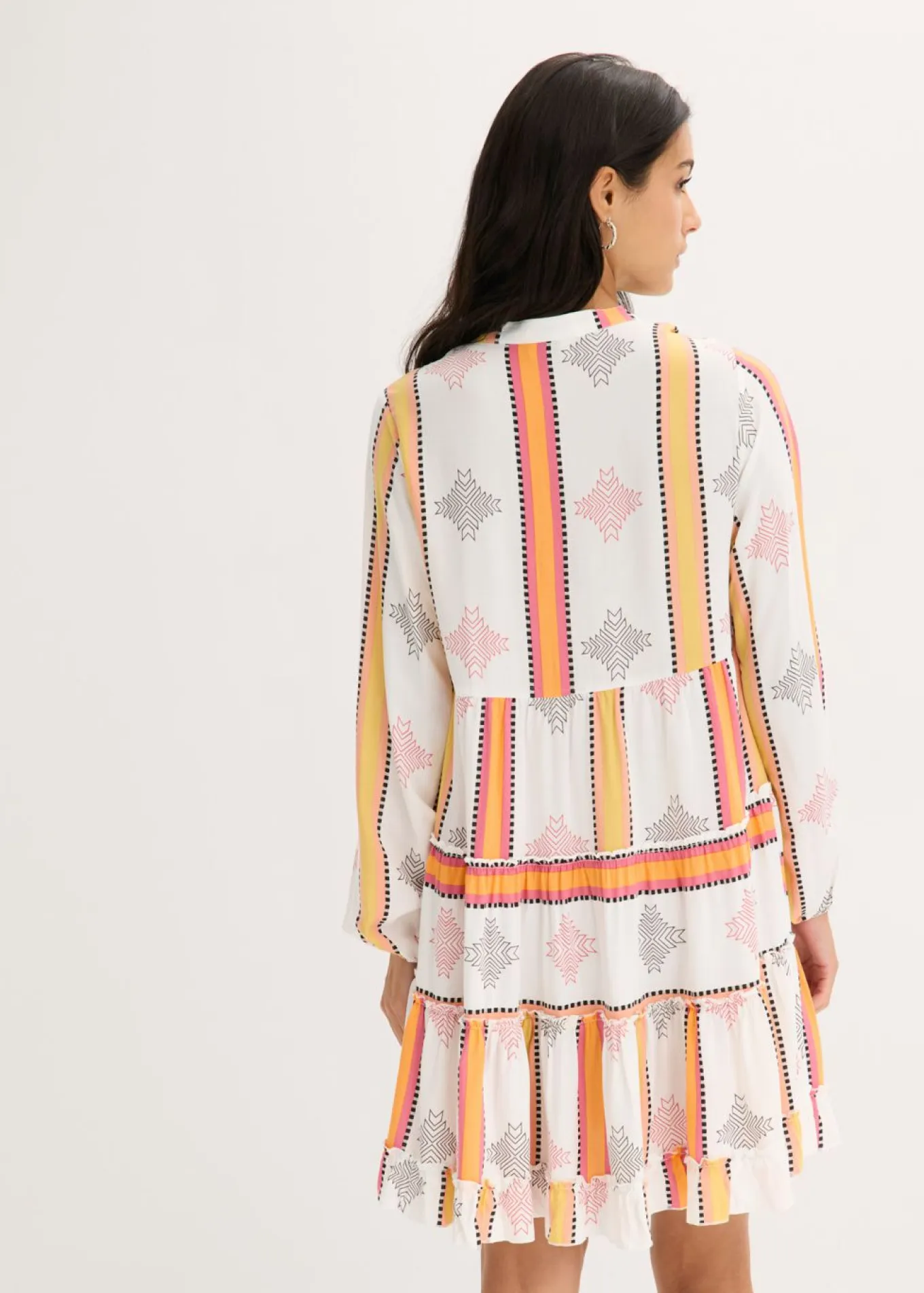 Vestido tipo túnica de viscosa fluida