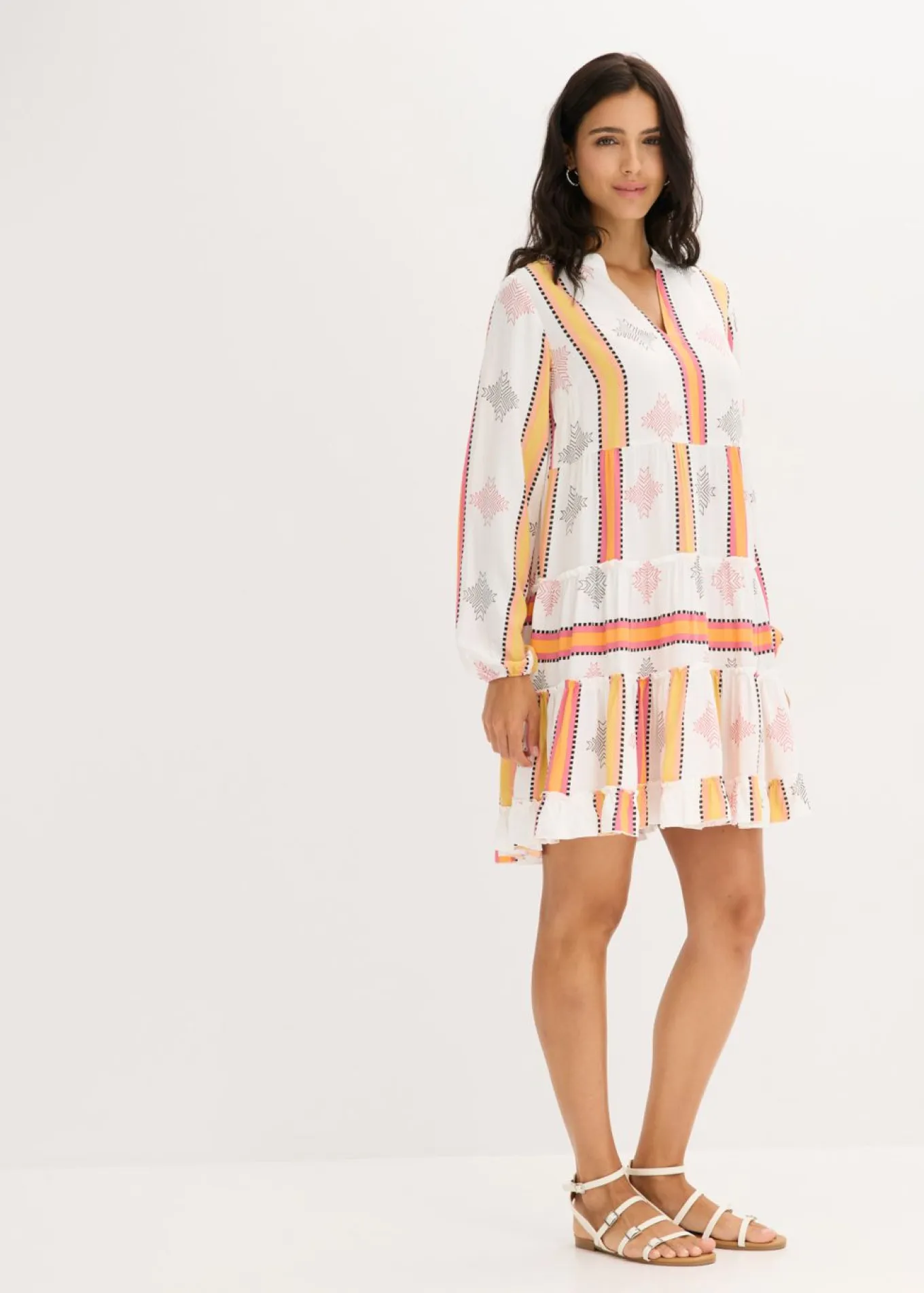 Vestido tipo túnica de viscosa fluida