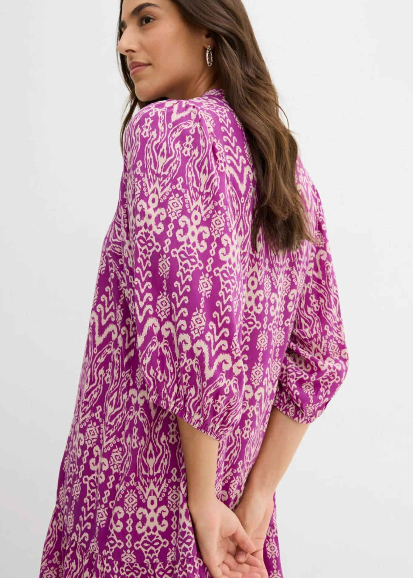 Vestido tipo túnica de viscosa suave