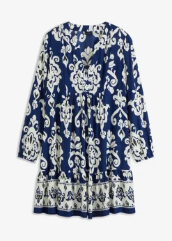Vestido tipo túnica de viscosa fluida