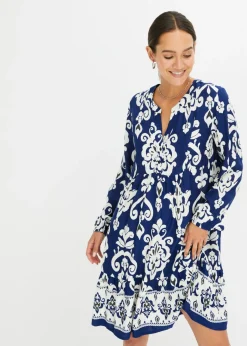 Vestido tipo túnica de viscosa fluida