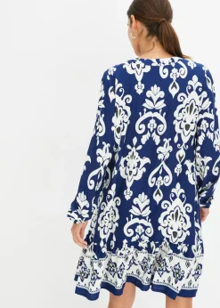 Vestido tipo túnica de viscosa fluida