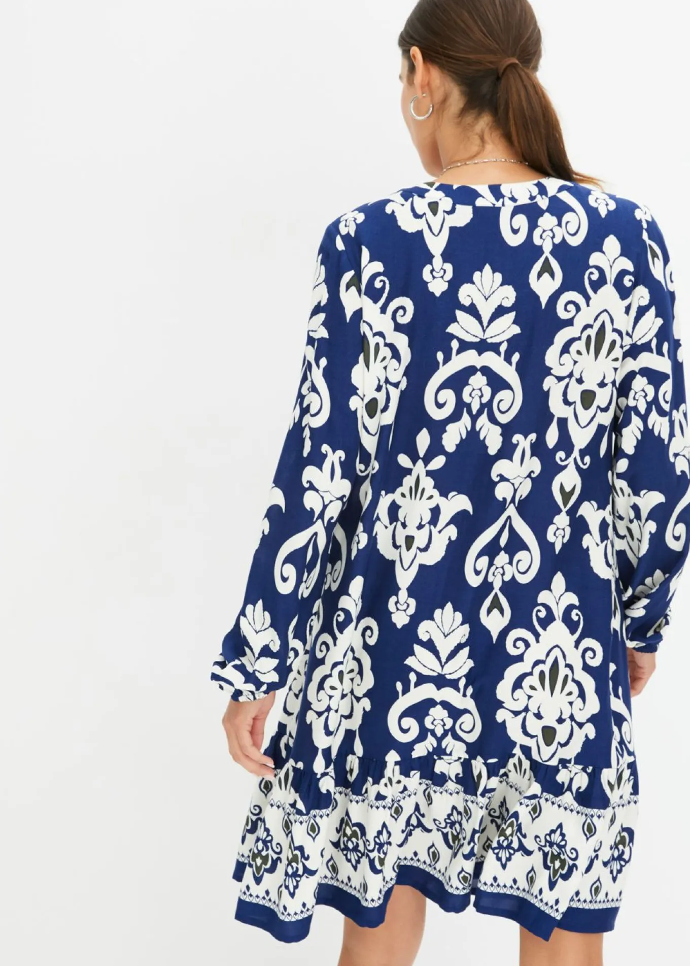 Vestido tipo túnica de viscosa fluida