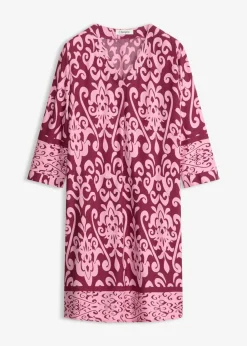 Vestido tipo túnica de viscosa fluida
